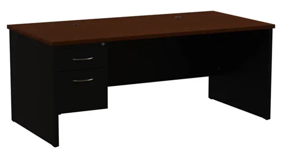 Desk 72in W x 36in D with 1 Pedestal