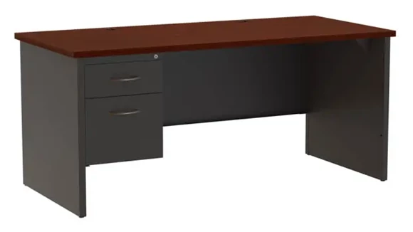 Desk 66in W x 30in D with 1 Pedestal
