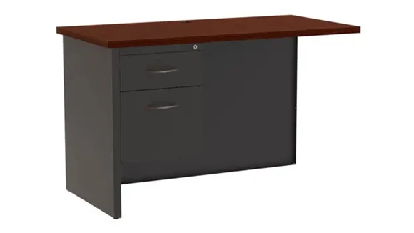 Steel Desk 24in W x 48in D with Left-Hand Return