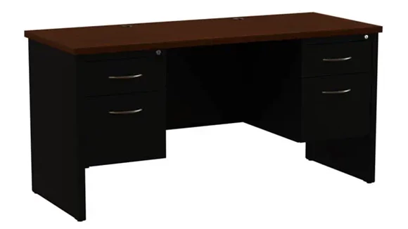 Credenza 60in W x 24in D x 30in H with 2 Pedestals