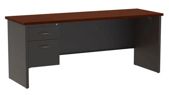 Credenza 72in W x 24in D x 30in H with 1 Pedestal