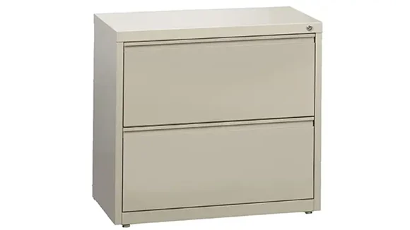 Ball-Bearing Lateral File Cabinet 30in W x 19in D x 28in H with 2 Drawers