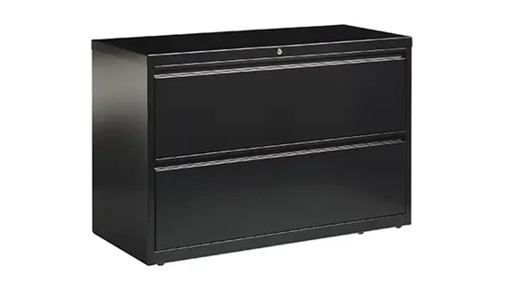 Ball-Bearing Lateral File Cabinet 42in W x 19in D x 28in H with Lockable