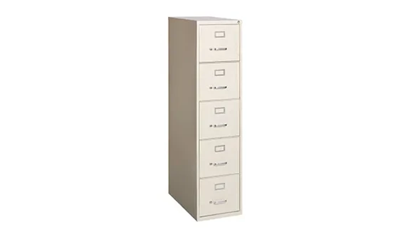 Ball-Bearing Vertical File Cabinet 15in W x 27in D x 61in H with 5 Drawers
