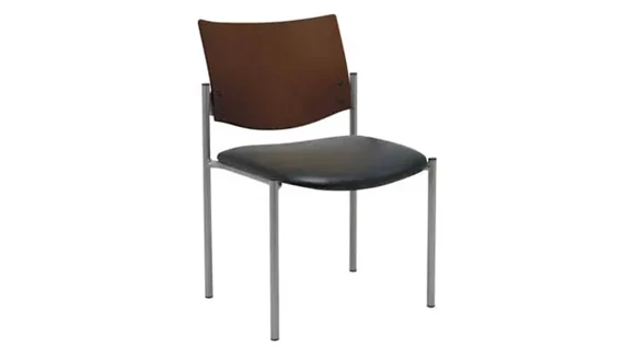 Side / Guest Chair, Armless with Wood Back