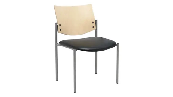 Side / Guest Chair, Armless with Wood Back