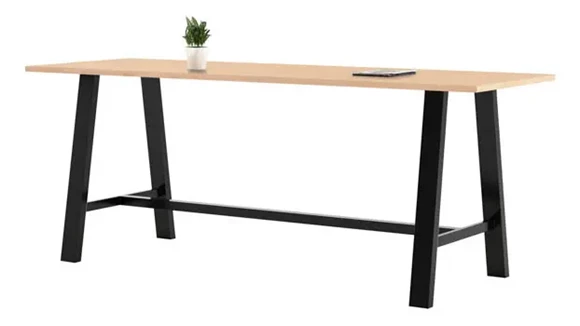Rectangular Standing Height Conference Table 9ft W x 42in D x 41in H