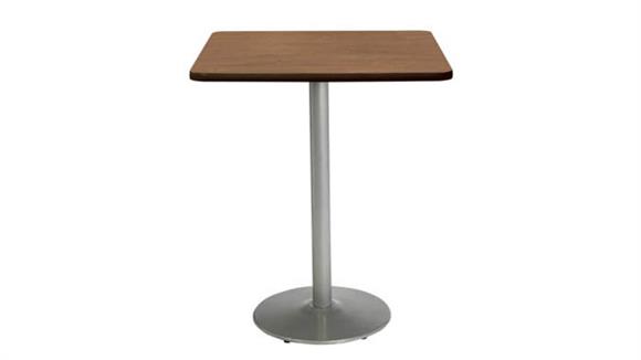 36in H x 30in W x 30in D Square Breakroom Table, Round Base