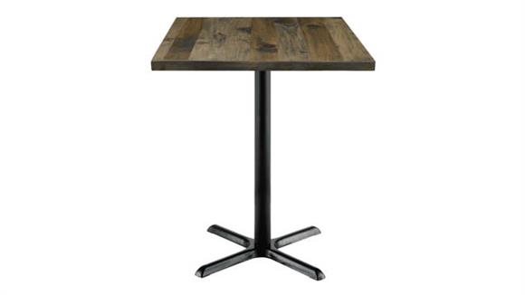 30in Square Vintage Wood Bistro Table