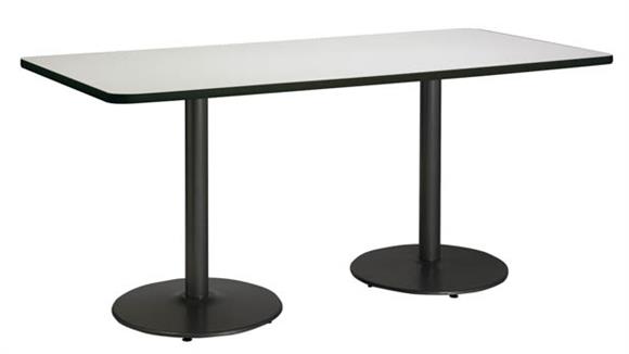 8ft W x 36in H x 36in D Conference Table, Round Base