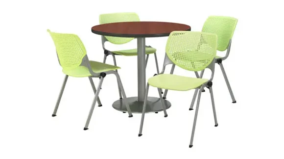 Cafeteria Table 36in Round with 4 Chairs
