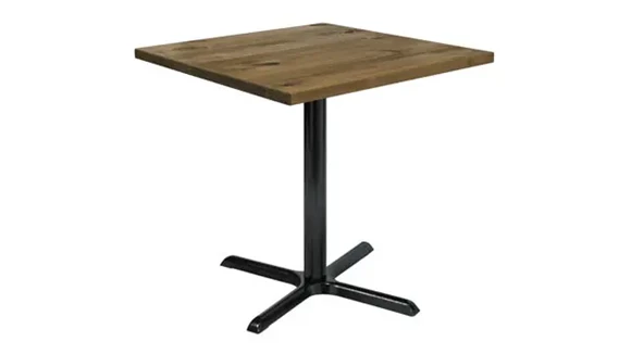 36in Square Vintage Wood Counter Table