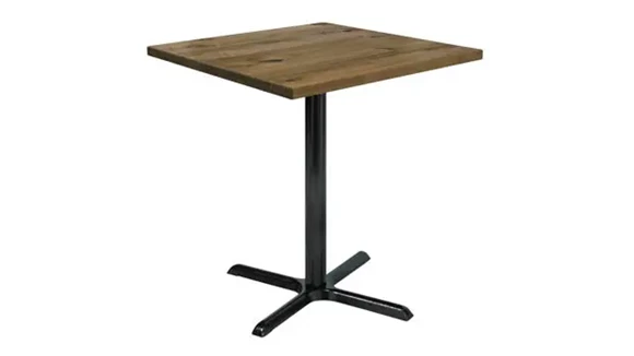 36in Square Vintage Wood Bistro Table