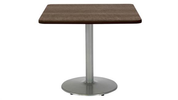 36in H x 42in W x 42in D Square Breakroom Table, Round Base