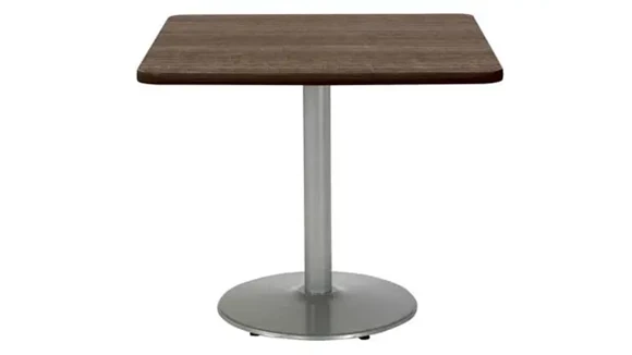 Square Breakroom Table 42in W x 42in D with Round Base
