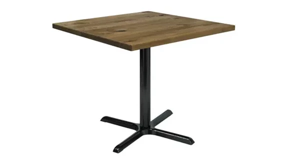42in Square Vintage Wood Top Table