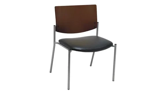 Side / Guest Chair, Armless with Wood Back, Big / Tall