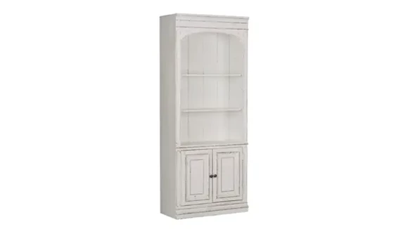 Bunching Bookcase 78in Antique White Dovetail Solid Wood