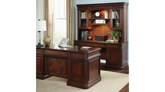 Cherry Office Suite with Executive Desk and Hutch