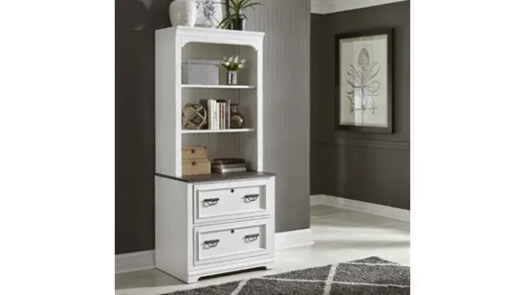 Lateral File Cabinet with Hutch Wood Veneer