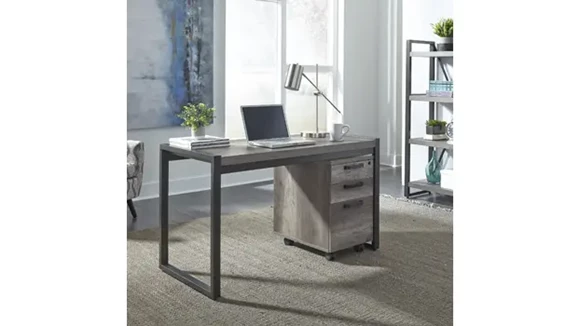 Desk and Mobile File Cabinet Wood Veneer Dovetail