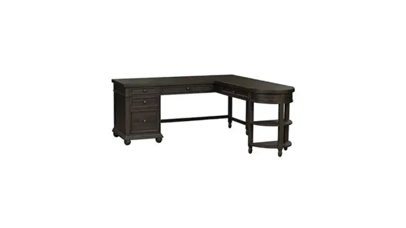 L-Desk 70in W x 75in D with 1 Pedestal