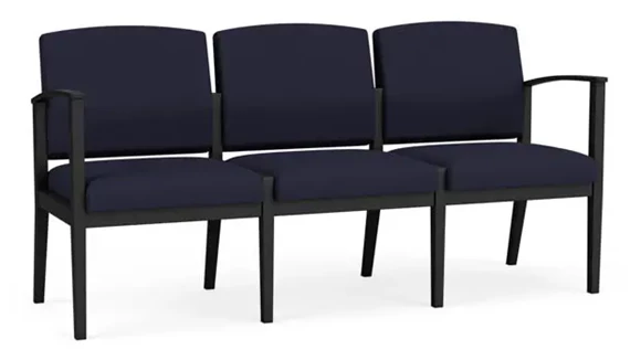 3-Seat Sofa 65in W x 23in D with Steel Frame and 300 lb Capacity