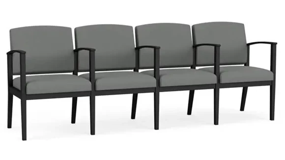 4-Seat Sofa 86in W x 23in D with Center Arms and Steel Frame