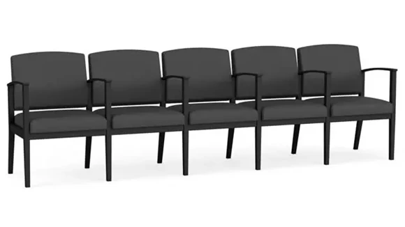 5-Seat Sofa 107in W x 23in D with Center Arms and Steel Frame