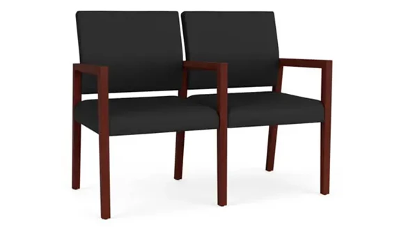 2-Seat Sofa 44in W x 24in D with Center Arms and Polyurethane