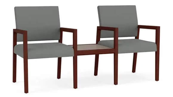 2 Chairs with Connecting Center Table