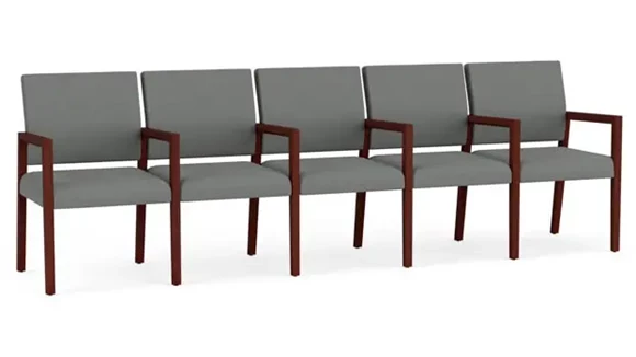 5-Seat Sofa 107in W x 24in D with Center Arms and Hardwood Frame