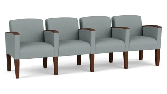 Polyurethane 4 Seats with Center Arms