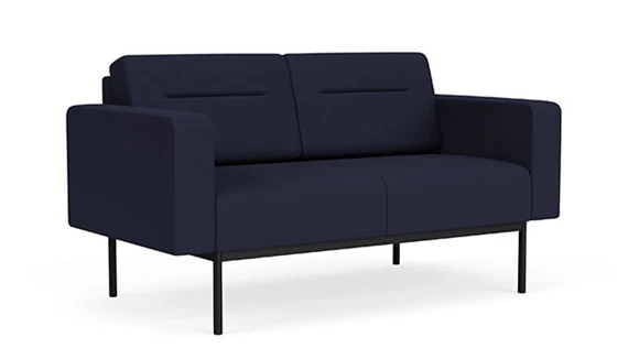 Loveseat with Steel Frame and Padded Seat
