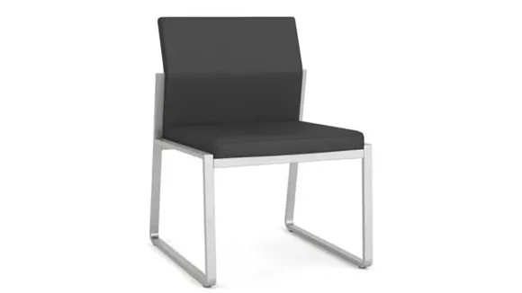 Armless Guest Chair with Sled Base and 300 lb Capacity