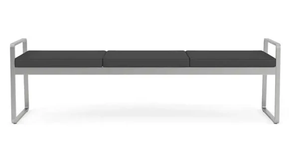 3-Seat Bench 70in W x 21in D with Steel Frame and Polyurethane