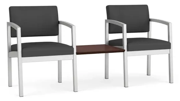 Polyurethane 2 Chairs with Connecting Center Table