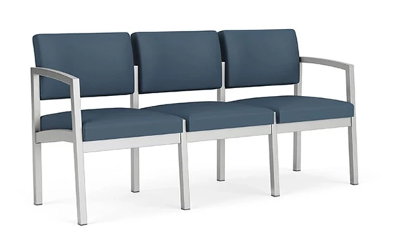 3-Seat Sofa 65in W x 25in D with Steel Frame and Fabric