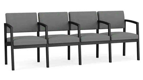 4-Seat Sofa 86in W x 25in D with Center Arms and Steel Frame