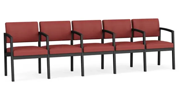 5-Seat Sofa 107in W x 25in D with Center Arms and Steel Frame