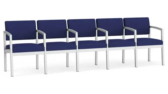 5-Seat Sofa 86in W x 25in D with Center Arms and Steel Frame