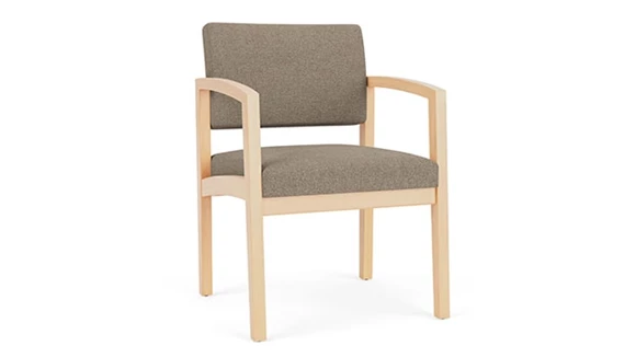 Lenox Wood Guest Chair - Vinyl and Fabric Upholstery