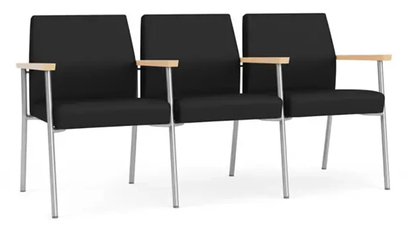 Polyurethane 3 Seats with Center Arms
