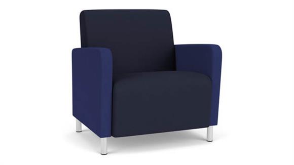 Oversize Guest Chair, Upholstered Seat,  Back and Arms