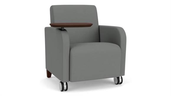 Guest Chair with Swivel Tablet and Casters