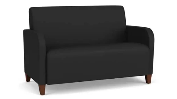 Polyurethane Loveseat Reception Solid Wood Legs