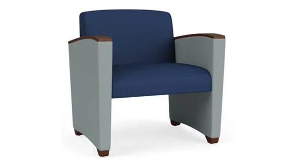 Oversize Guest Chair, Upholstered Seat, Back and Arms