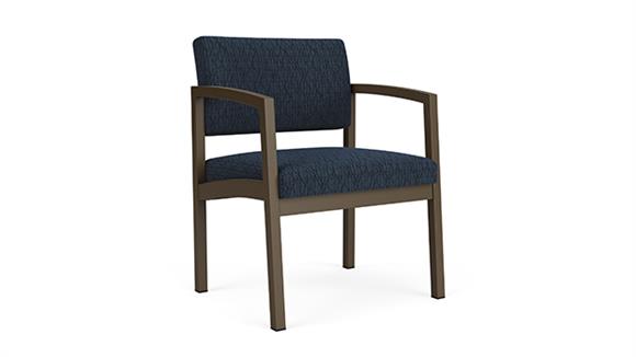 Lenox Steel Oversize Guest Chair - Pattern Fabric
