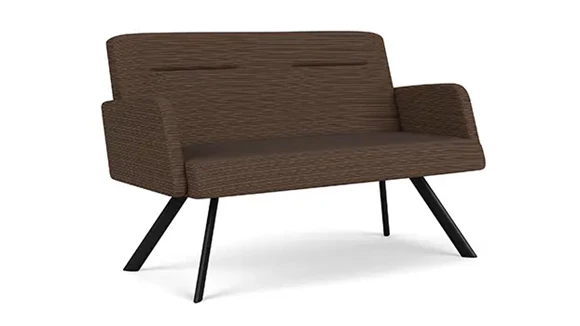 Loveseat with Fabric Seat and 600 lb Capacity