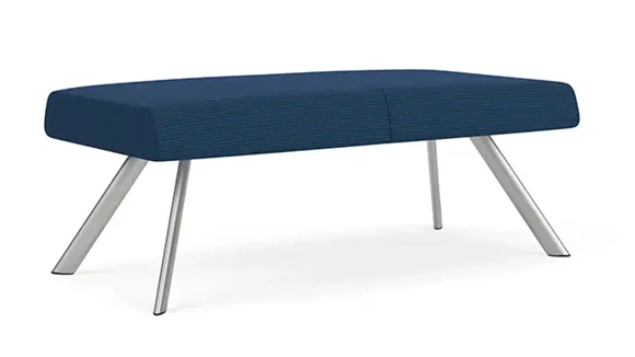 2-Seat Bench 48in W x 24in D with Steel Frame and Fabric